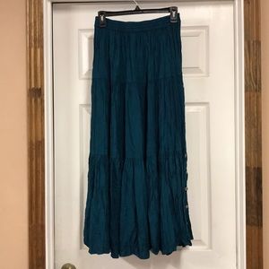 Teal Western Skirt